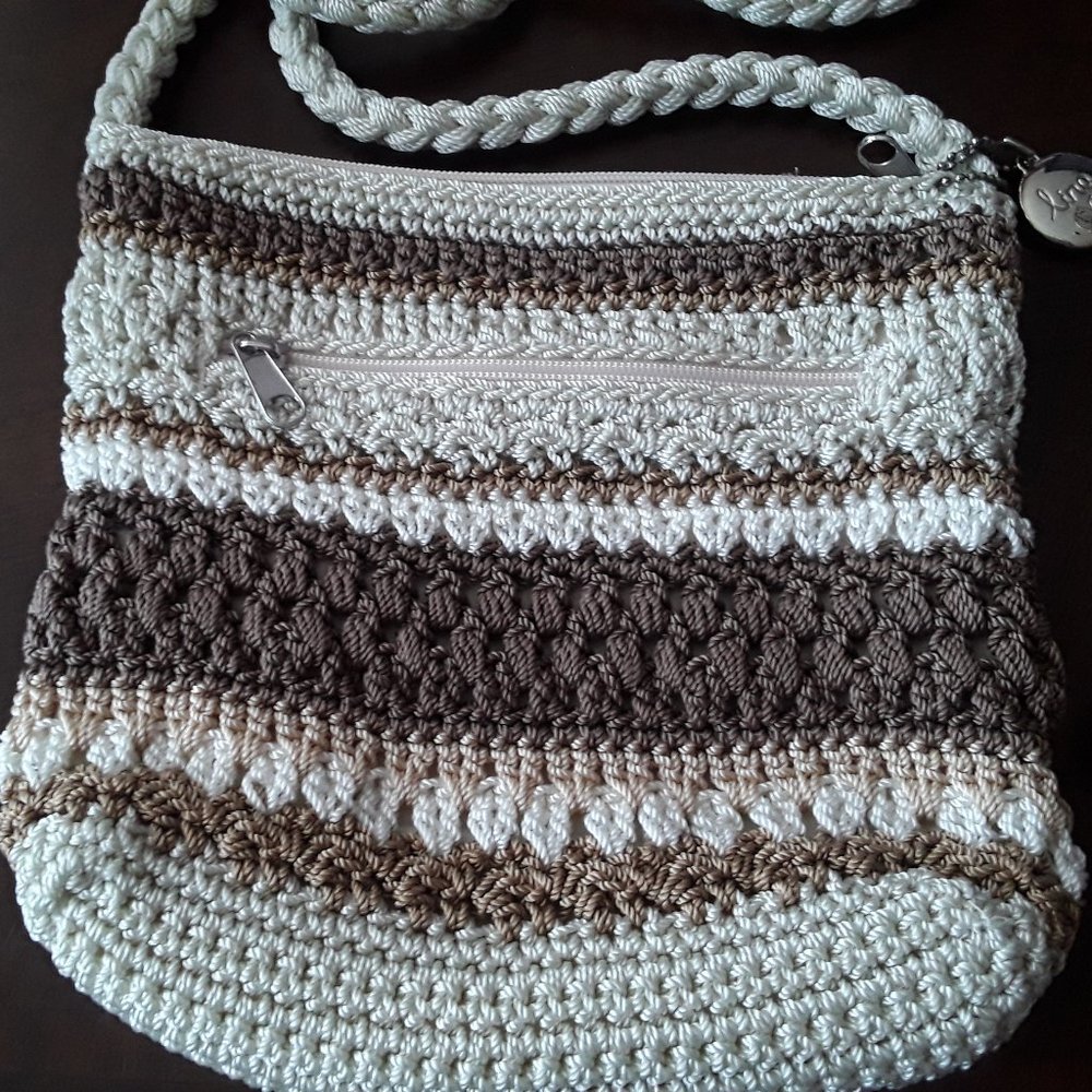 Crochet Lina  cross body purse. One matches bracelet is free gift. Choose one